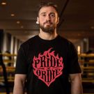 PRiDEorDiE flames T-Shirt -black